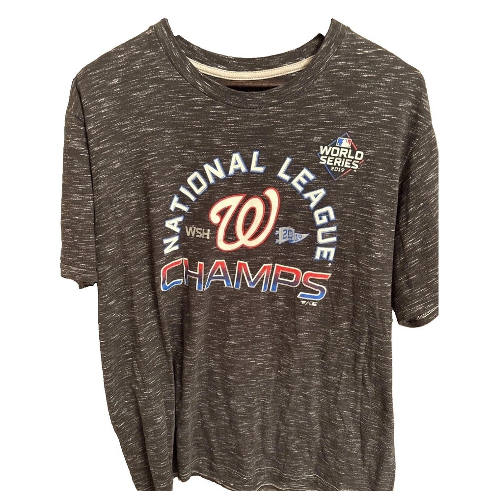 Fanatics Washington Nationals 2019 National League Champs Shirt Mens XL Charcoal